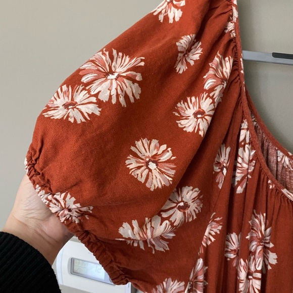 MADEWELL Linen Blend Sophia Midi Dress in Rusty Torch Size XXL ••SOLD OUT•• - Picture 9 of 12